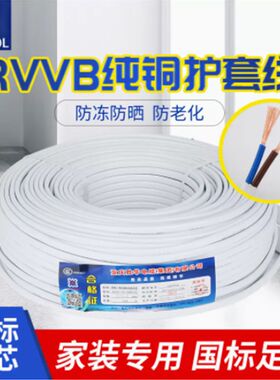 胜华RVVB扁护套线2芯*0.3 0.5 1.0 1.5 2.5 4 6平方家装电线国标