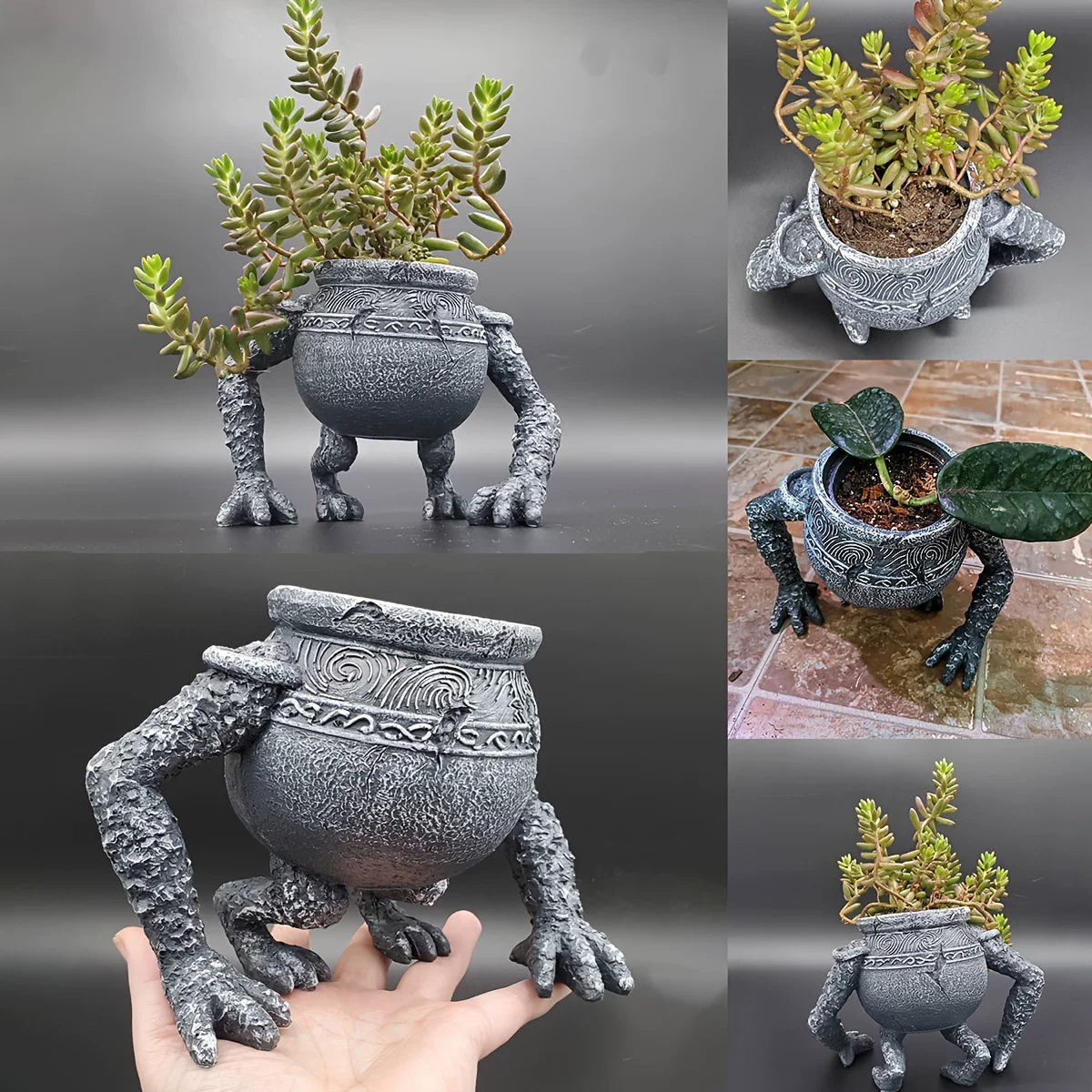 毒王鼎园艺种植庭院花盆装饰艾尔登法环周边战士壶亚历山大黑罐子