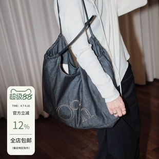 【张婧仪同款】Oohhygga.丹宁牛仔hobo原创大容量通勤单肩托特包