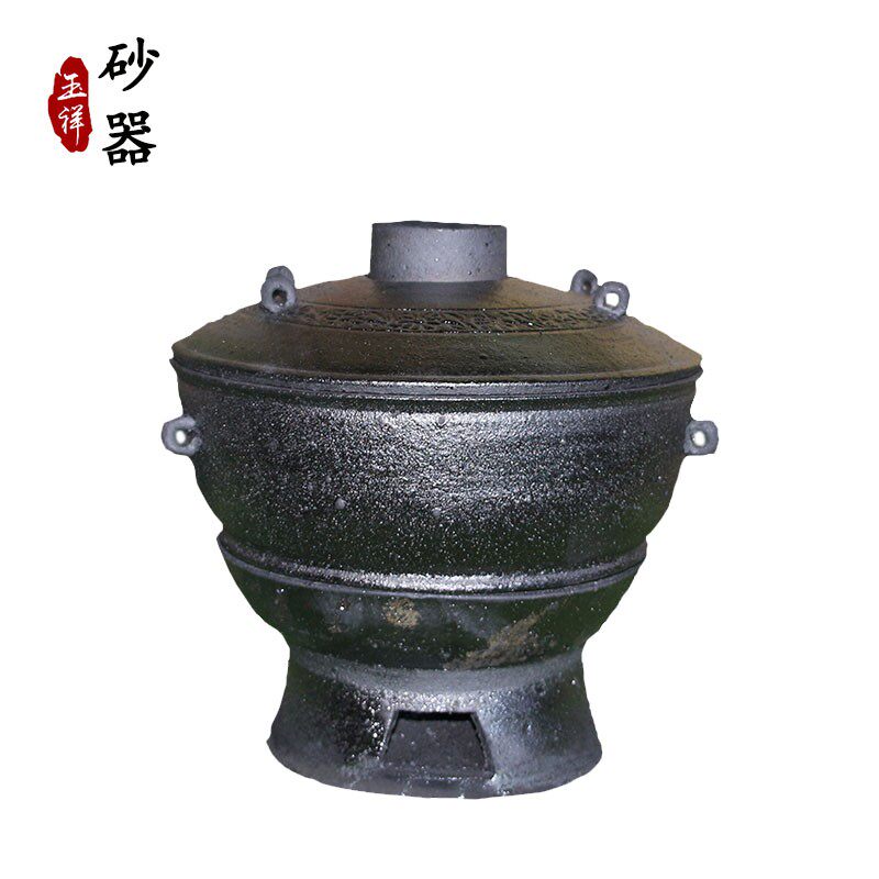 平定砂锅分体木炭火锅土火锅土暖锅传统手工无釉耐高温养生煲汤锅