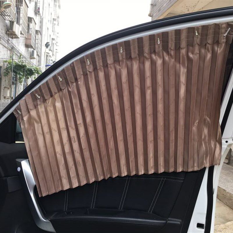 汽车轨道款窗帘通用车载百叶隔热遮阳帘小车侧挡遮阳折叠窗帘
