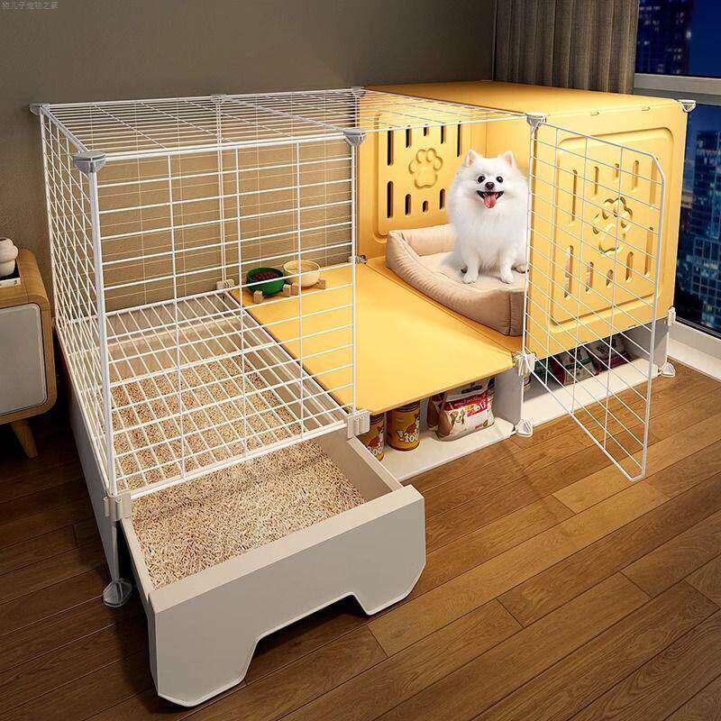 狗笼子小型犬带厕所分离