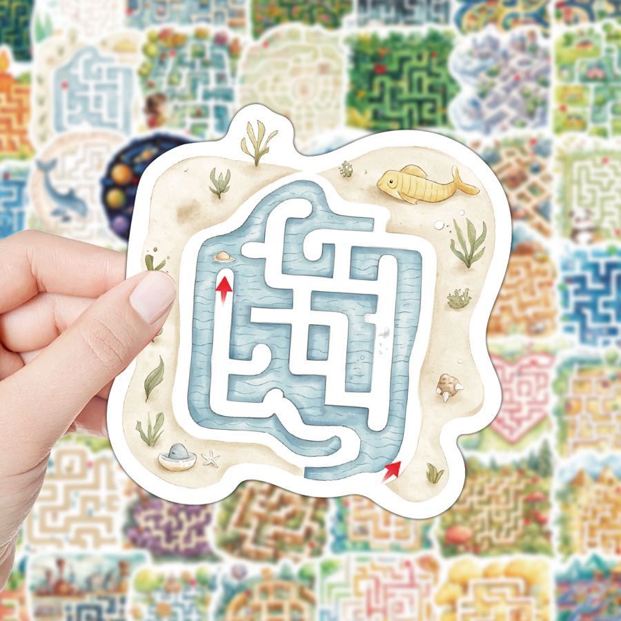 200张儿童益智迷宫贴纸防水贴纸