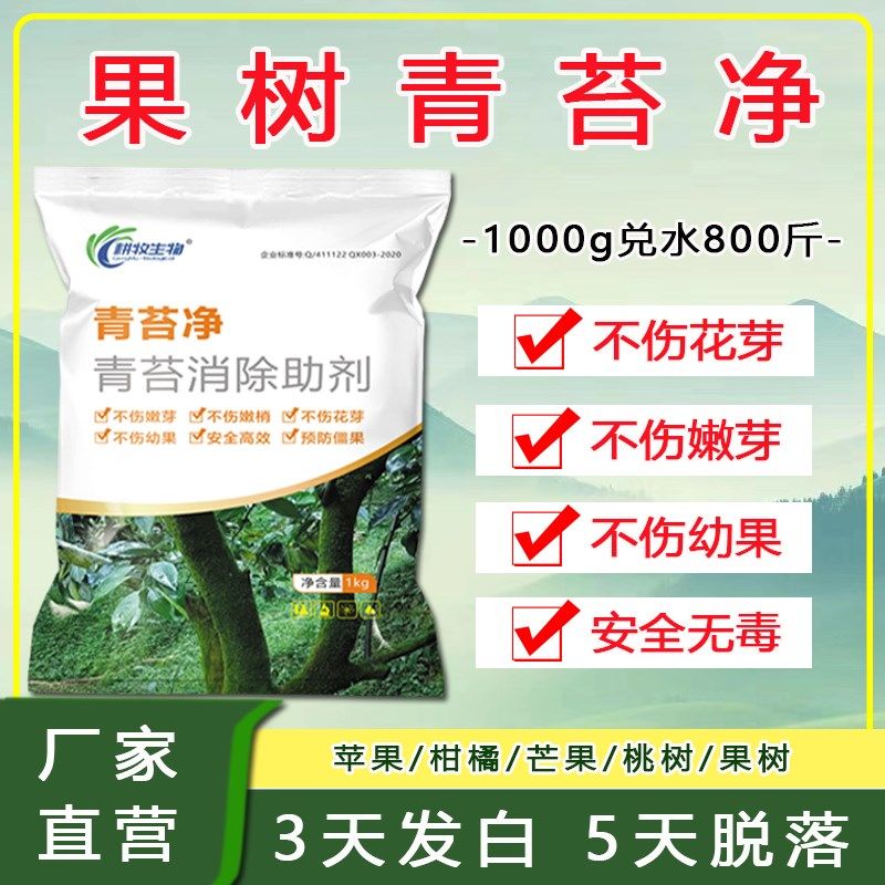 青苔清除剂果树青苔一次净不伤茶树嫩芽柑橘脐橙安全水溶助剂