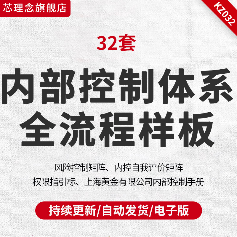 内部控制体系全流程样板风险控制矩阵权限指引表内控自我评价矩阵