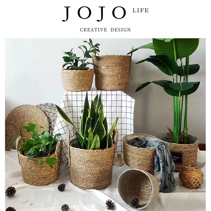 JOJOS L. PD.necessary.花盆藤编竹编落地特大草编蝴蝶兰  必要 - 实物图