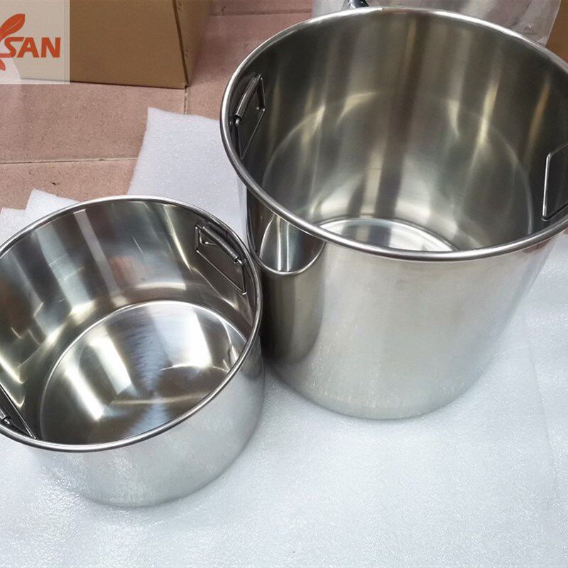 PUSAN内翻提耳朵不锈钢桶汤桶汤锅储水桶直身桶商用白钢牛杂锅盖