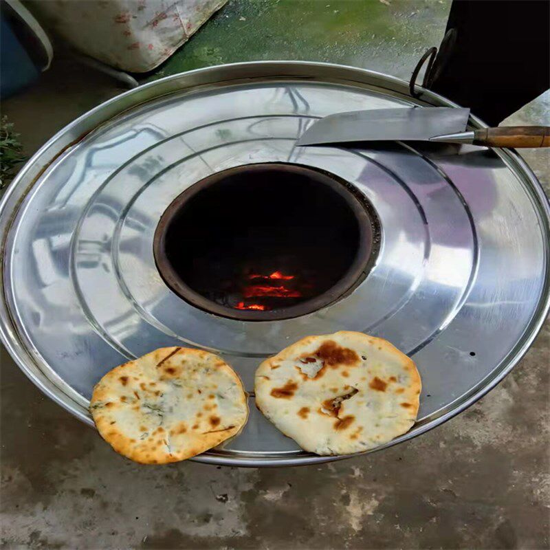 缙云梅干菜木桶烧炉子金华酥葱油饼加厚不锈钢荆州锅盔衢州烤摆摊