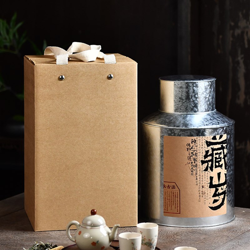 大号茶叶罐铁罐金属桶白茶寿眉大码包装陈皮存茶罐储存罐大容量