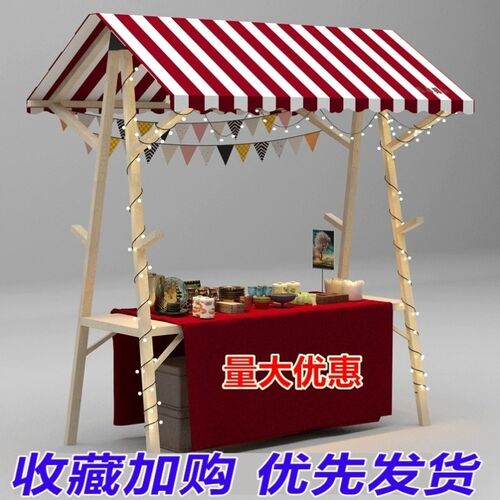 展示架集市架子实木制夜市花车促销摆摊可折叠摊位移动集市摊位架