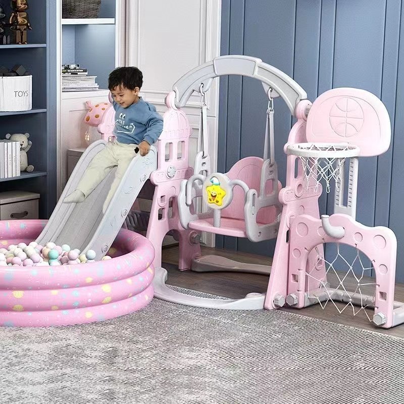 儿童滑滑梯室内家用小型宝宝折叠多功能小孩玩具家庭游乐场球池婴