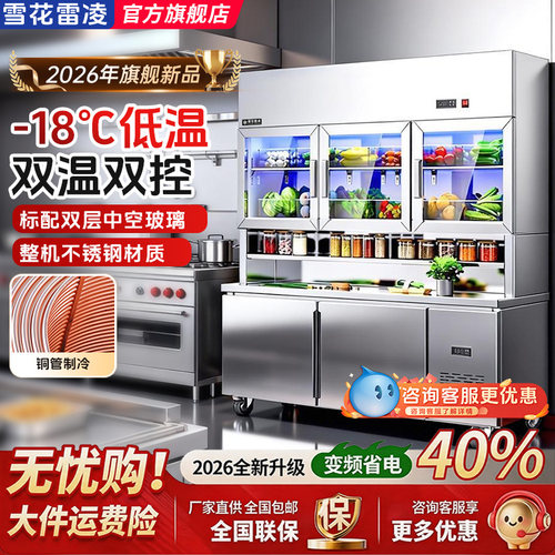 雪花商用立式子母柜冷藏冷冻