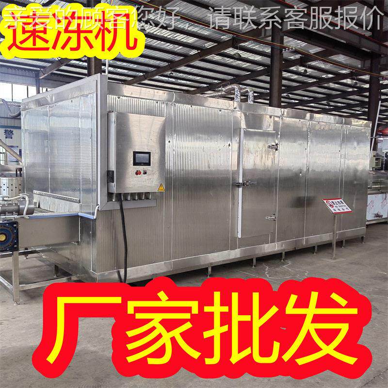 旺源扇贝肉隧道速冻机 连续式流态化芋头条生产线 章鱼冷冻设备