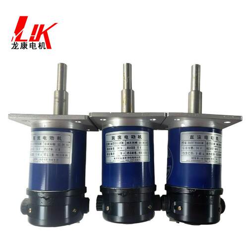 直流有刷电机微型电机体积小转速特输出轴法兰55T24V50W6000R