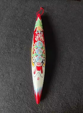 鼎麓 民间工艺品 宝鸡特色礼品 彩绘梭子脸谱 家居幼儿园装饰挂件