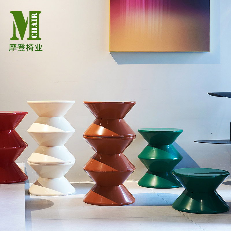 沙发边几小圆茶几角桌简创意塑料矮凳子加厚可叠放防水迷你床头柜