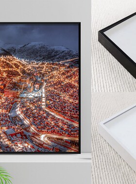 铝合金拼图裱框木质实木相框1000片500片画框装裱挂墙定制裱框