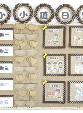 幼儿园黑板报墙面环境布置环创装饰材料家园联系创意值日生主题墙