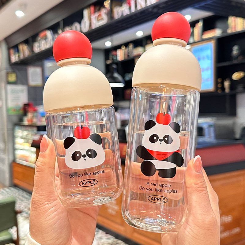 迷你双层玻璃水杯小巧便携小水杯夏季耐高温隔热防烫直饮杯子女生