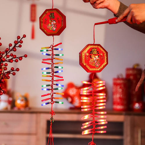 新年电子鞭炮家用鞕炮超响春节爆竹炮仗礼花过年元旦乔迁闪光礼炮