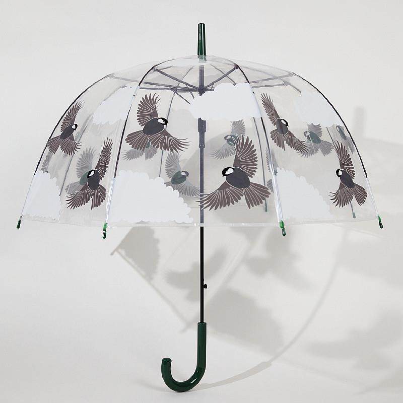 沛欣雨伞女新款印花泡泡伞拱形伞芭蕉叶豹纹鸟自动长柄伞透明伞