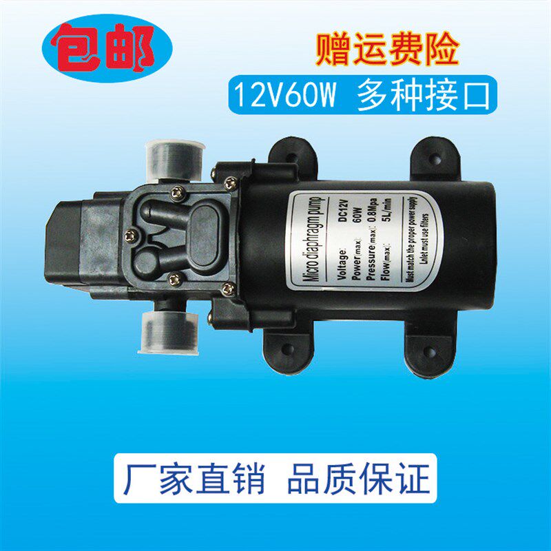 直流12V电动高压微小型家用全自动自吸增压车载智能洗刷车抽水泵
