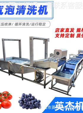 多功能蔬菜清洗加工设备 大型食品厂中央厨房压喷淋气泡清洗机