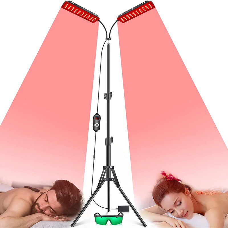 新年促双头三脚支架深红理疗灯660 850定时调光客厅卧室小面积灯