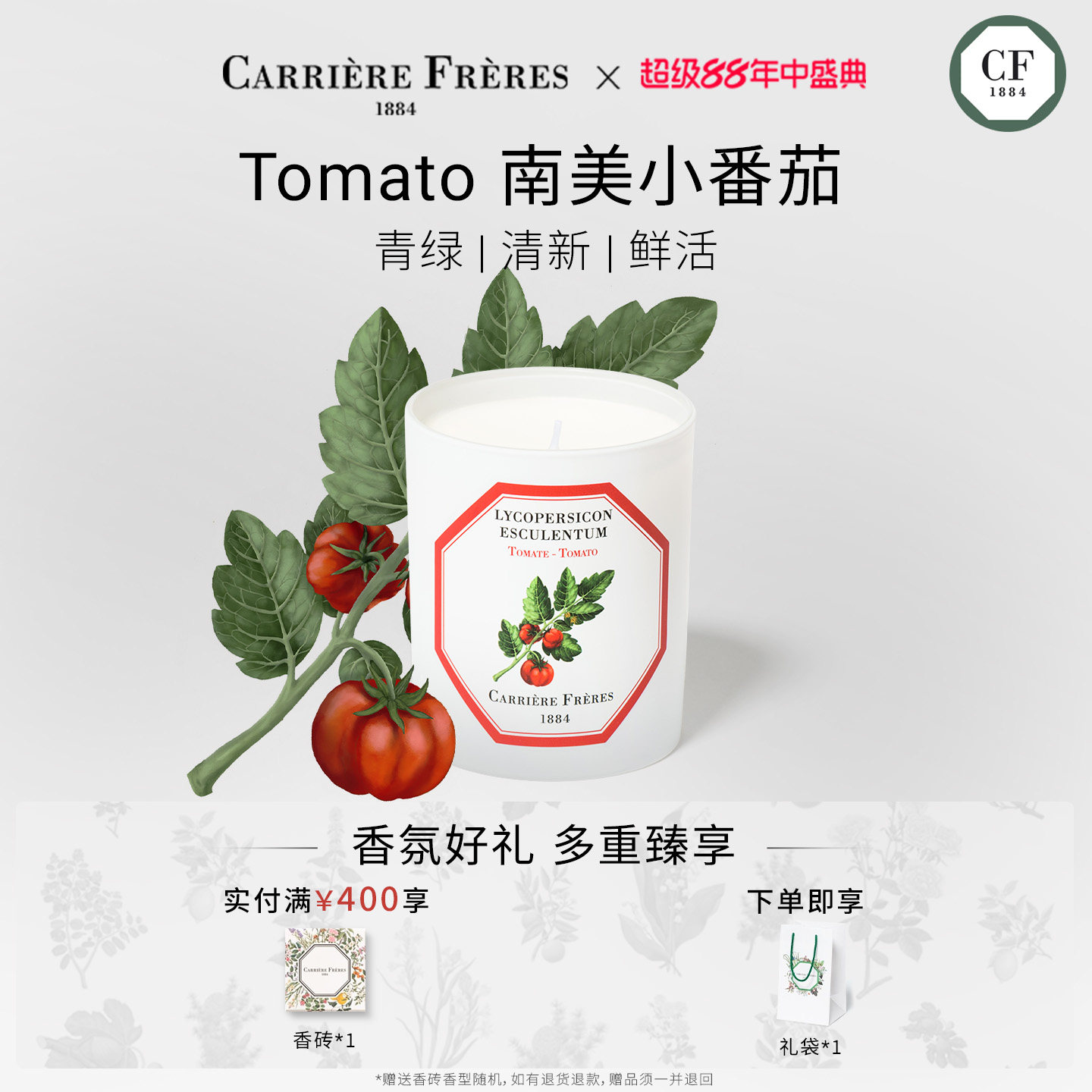 南美小番茄香熏蜡烛香室内
