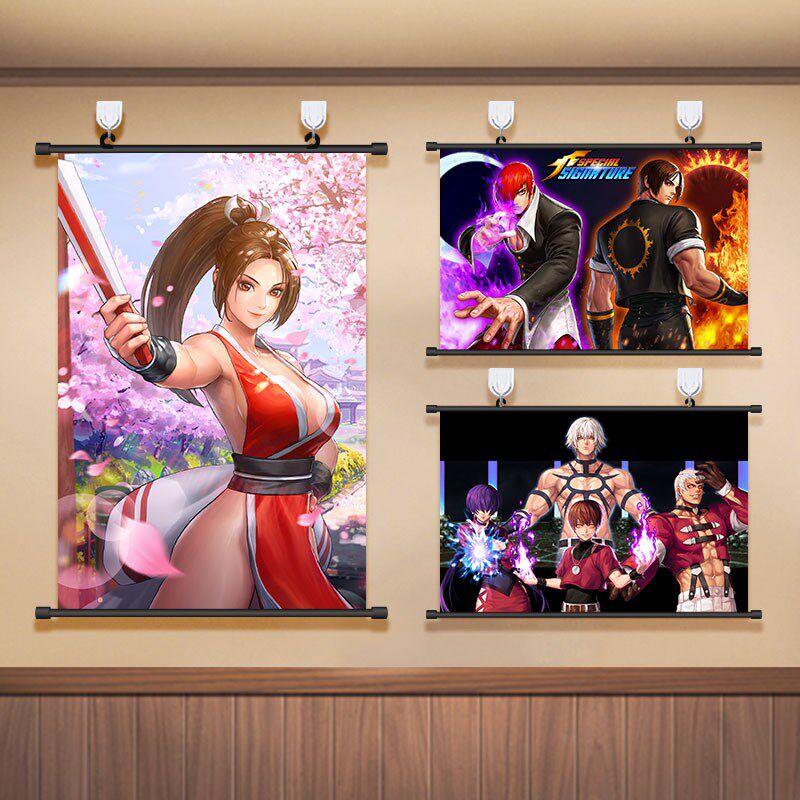 KOFXV挂画八神庵草京海报不知火舞大蛇拳皇免打孔装饰画壁画