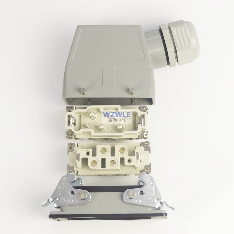 HDC-HK-004/2针重载连接器大电流80A矩形工业航空插头座4/8-012芯 - 实物图