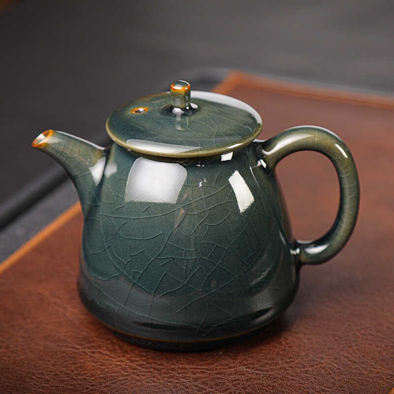 冰裂开片可养哥窑茶壶陶瓷单壶家用泡茶壶西施壶复古功夫茶具新款