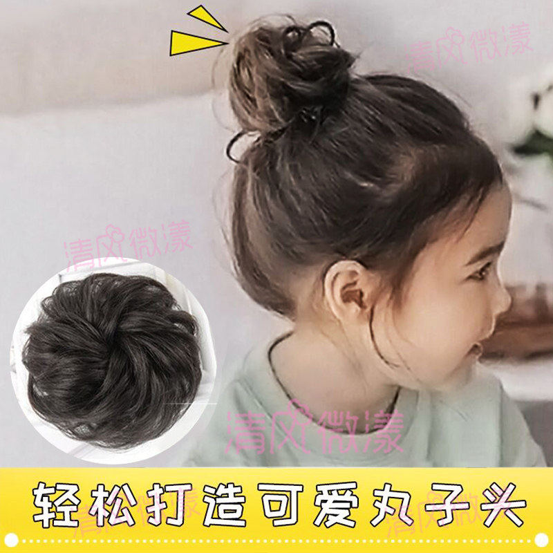 儿童假发发饰品花苞头发
