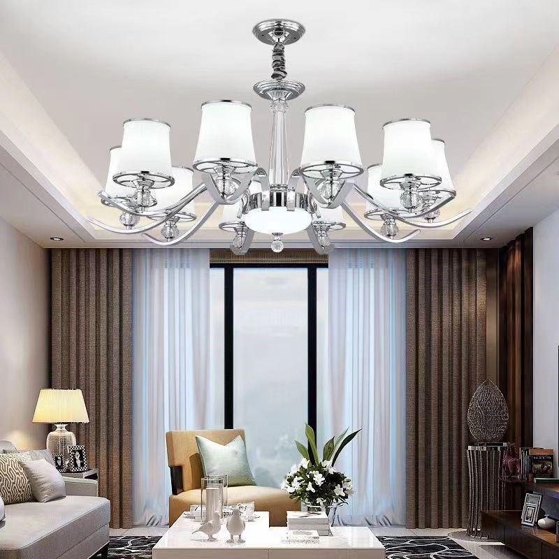 客厅吊灯大气欧式客厅水晶灯主厅灯卧室灯餐厅吊灯客厅灯吸吊两用