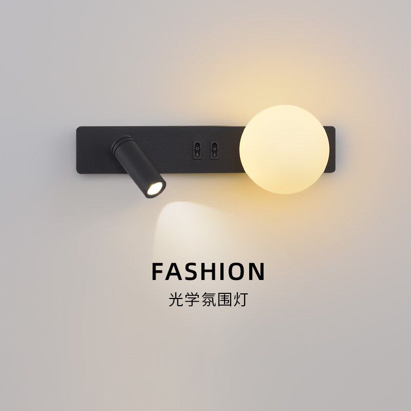 极简壁灯卧室床头led灯带开关可旋转阅读睡眠灯酒店宾馆工程灯具