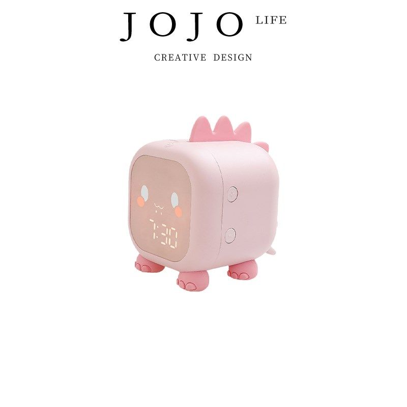 JOJOS L. PD.xinwei.极简趣味龙闹钟灯led充电电子时钟 少损