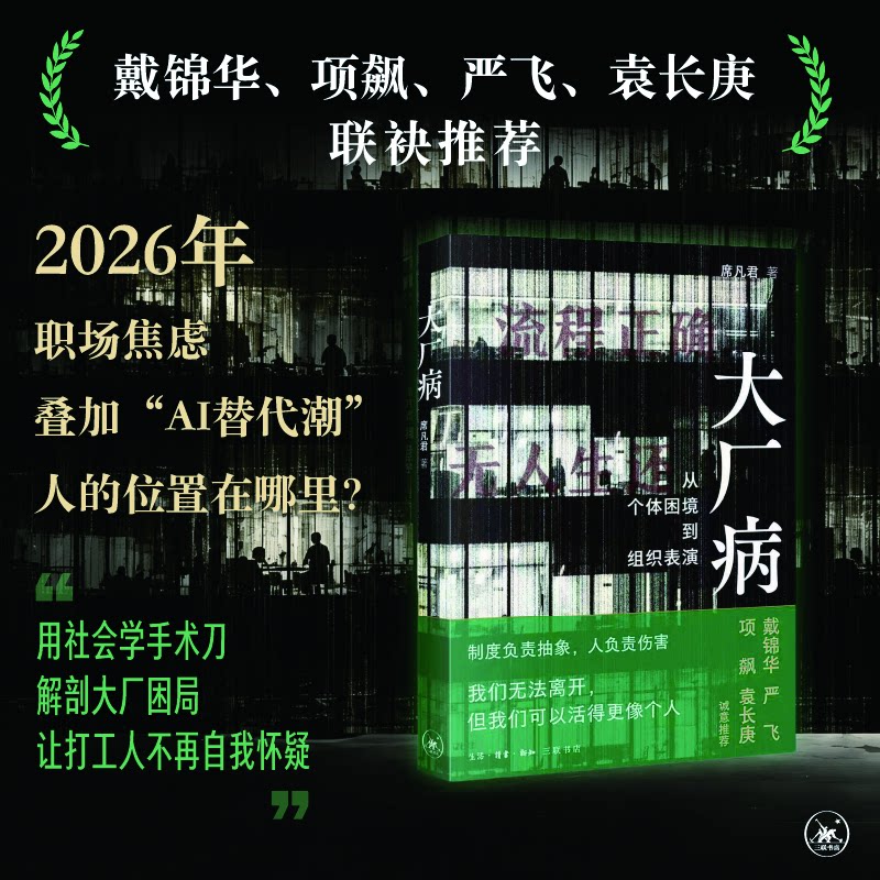 大厂病 职场问题剖析 大厂管理弊端 企业病症状分析 员工压力解读 组织流程僵化 创新能力不足 职场生态透视 9787108083562