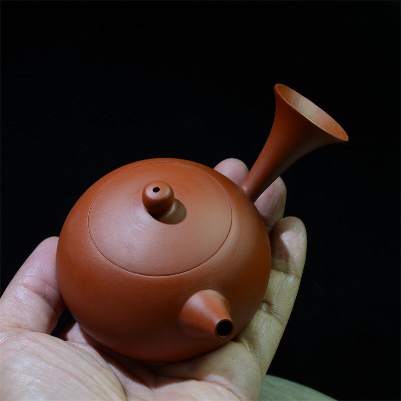 西施侧把壶潮州章记福朱泥手拉纯手工工夫泡茶壶小号薄胎急需壶