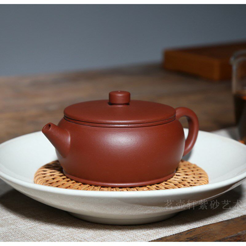宜兴紫砂壶泡茶壶茶具名家董开生230CC纯手工原矿底槽青石鼓壶