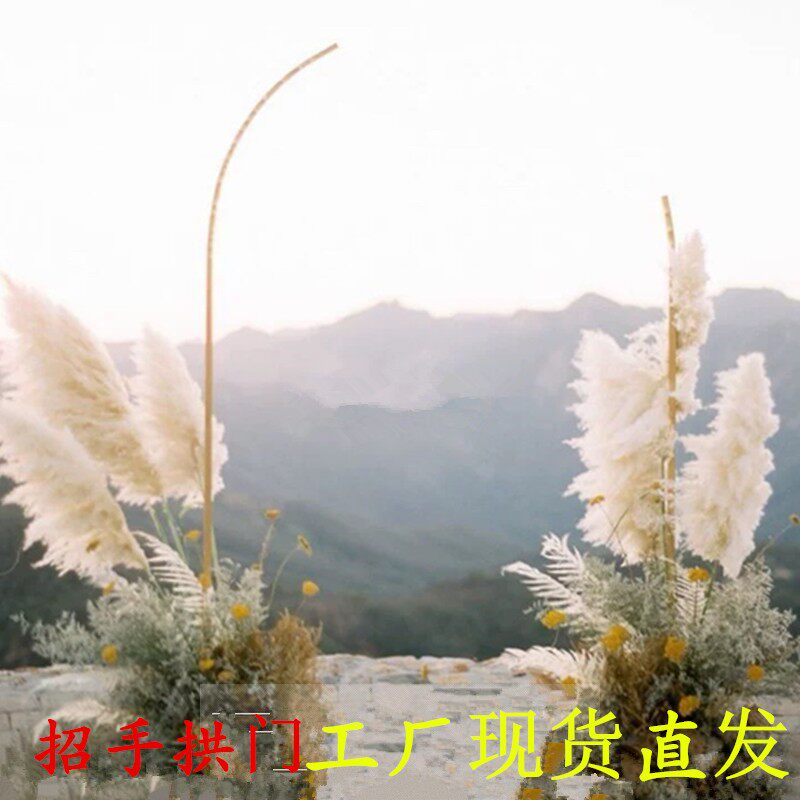 新款婚庆道具拱形招手拱门舞台背景迎宾摆件装饰婚礼铁艺架子