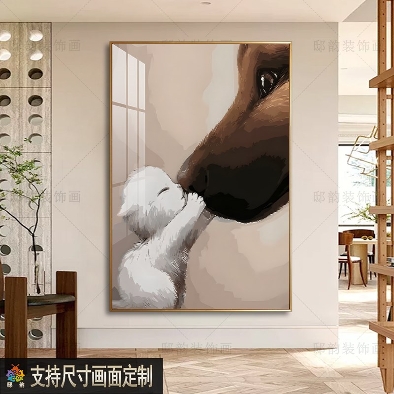 儿童卡通抽象艺术挂画民宿酒店文艺房间壁画现代软装样板间装饰画