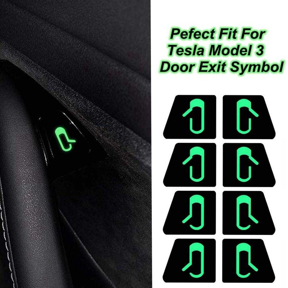 开关Model3/Y贴纸膜按键贴片装饰中控窗门开门提示贴