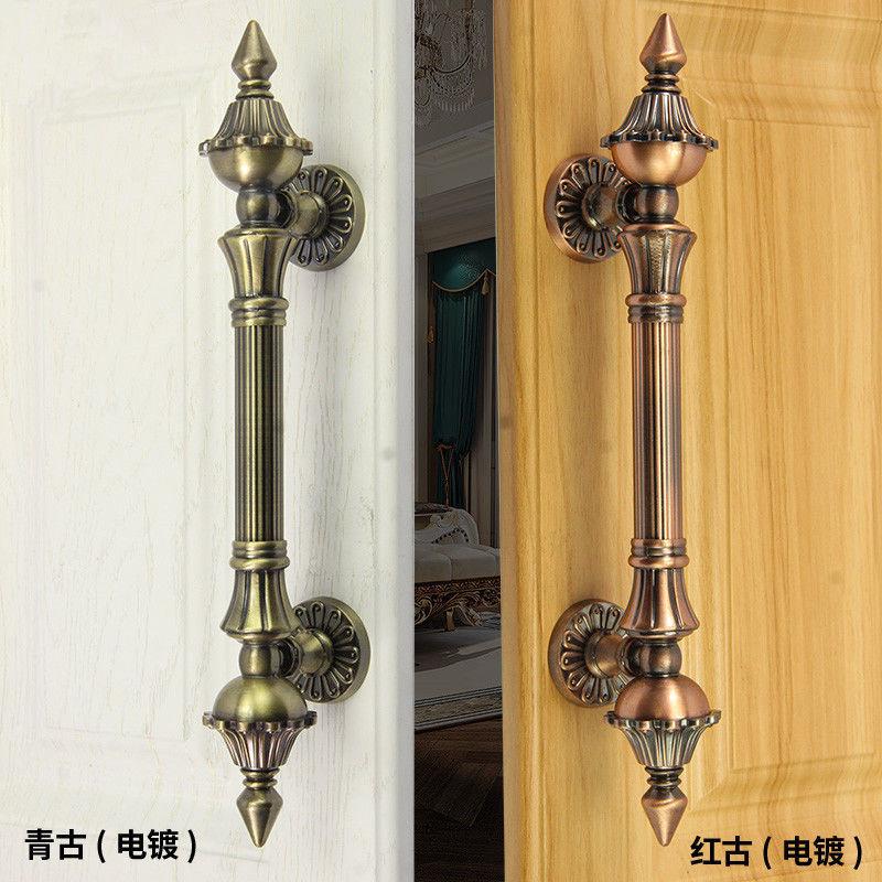 仿古铜大门木门拉手欧式中式室内门把手明装拉手木门对开门把手