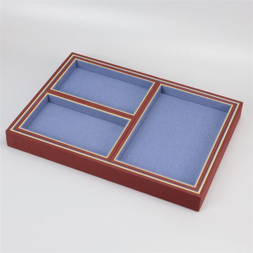 文玩古玩精品棉麻托盘陈列盘手工制作桌面摆设分类多功能套装托盘