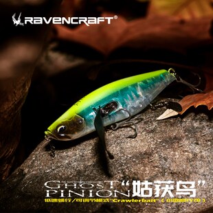 Ravencraft鸦语姑获鸟爬行饵路亚假饵颤摆式游动饵水面系鱼饵硬饵