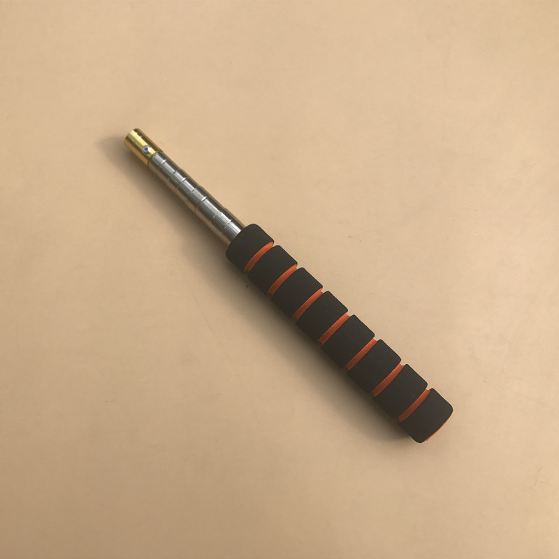不锈钢5节伸缩自由定位迷你抄网杆 超轻打窝杆 冰捞杆 垂钓工具