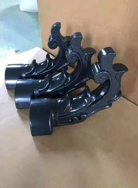 asa树脂瓦塑料瓦配件凤尾翘角深灰色仿古装饰中式屋顶瓦