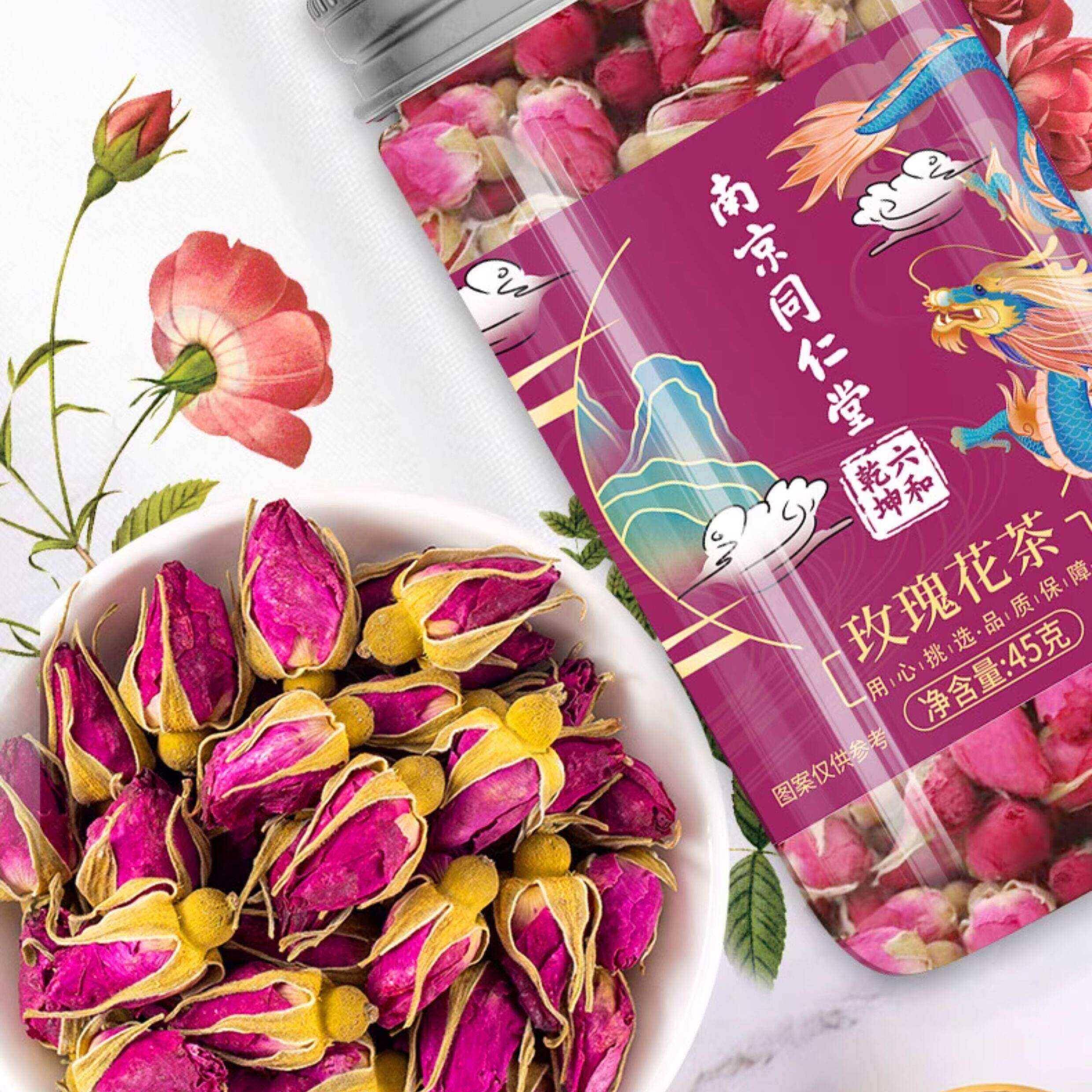 玫瑰花茶平阴干花泡茶干瓣散装茶花瓣重玫瑰食用玖包瑰