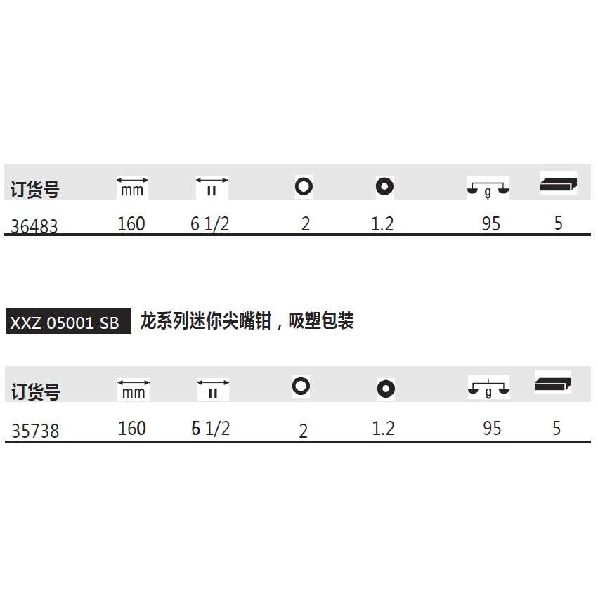 德国 Wiha威汉 36483 Z 36001 经典迷你尖嘴钳 35738尖头多功能