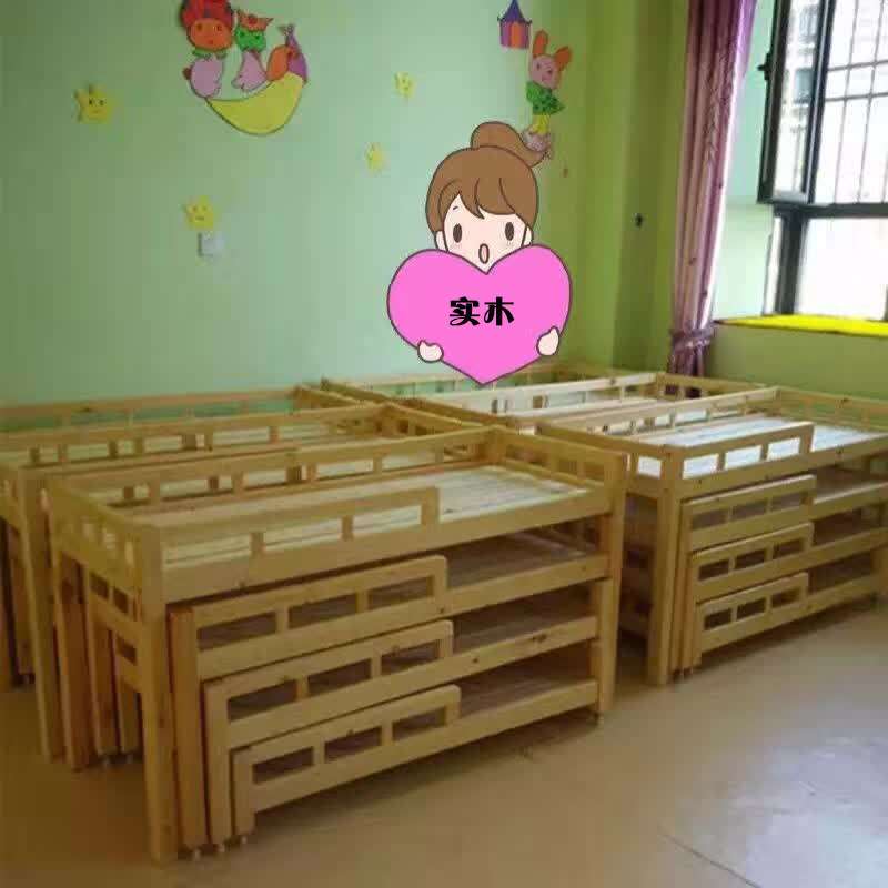 幼儿园专用床 儿童床樟子松实木抽屉床四层推拉床厂家直销